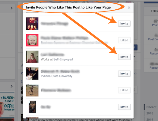 Image result for invite people who like your post to like your page
