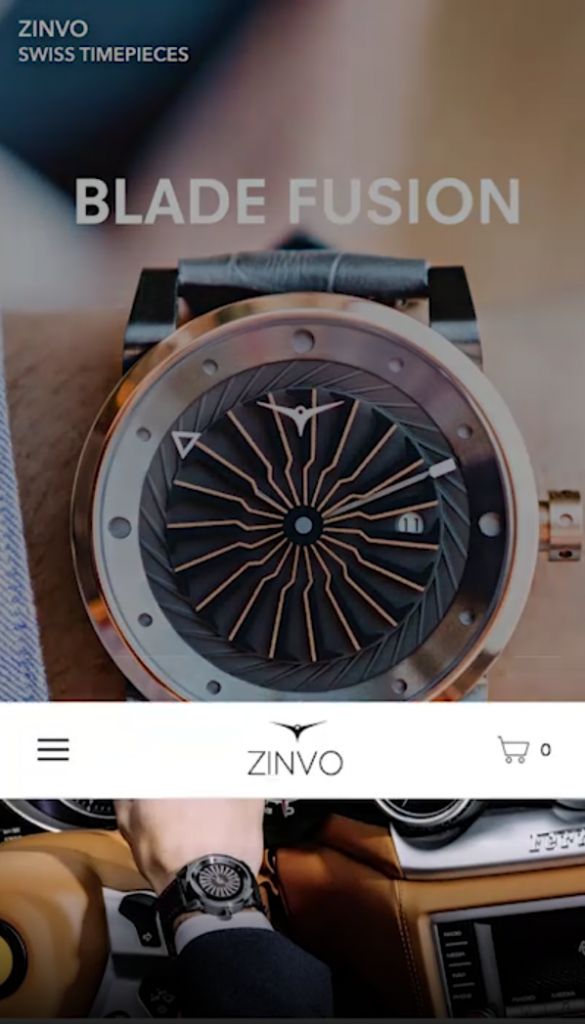 Zinvo blade fusion snapchat ad campaign