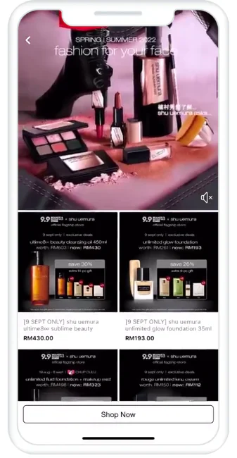 Shu Uemura Facebook Ad 2