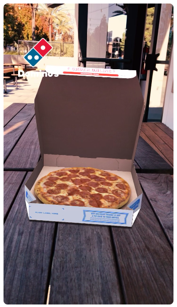 Dominos AR Lens snapchat ad